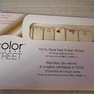 Color Street White Nail Polish Strips - Love Letter